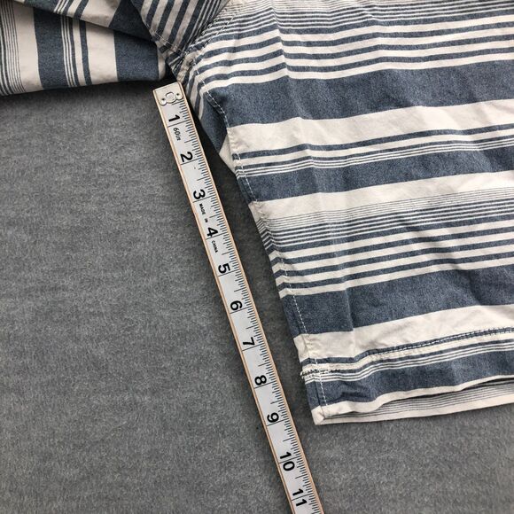 American Eagle Shorts Mens Size 36 Classic Fit Striped White Blue 9" Inseam - Picture 8 of 14